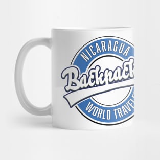 Nicaragua backpacker world traveler logo Mug